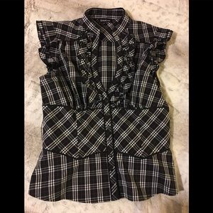 Bebe Plaid Corset Top